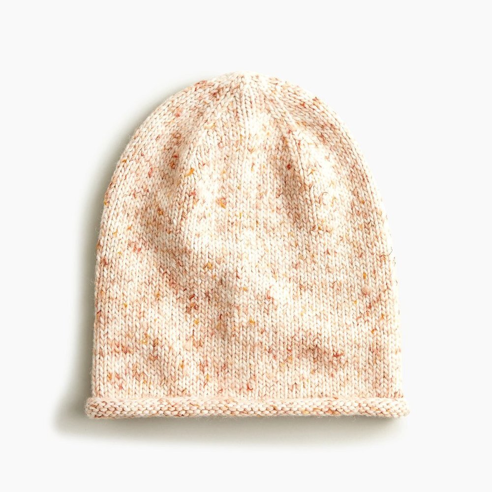 J Crew Marled Knit Slouchy Beanie Hat New Wool Blend